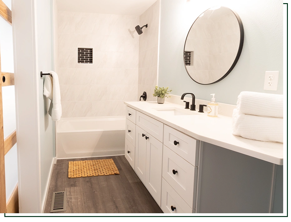 remodeled bathroom interior